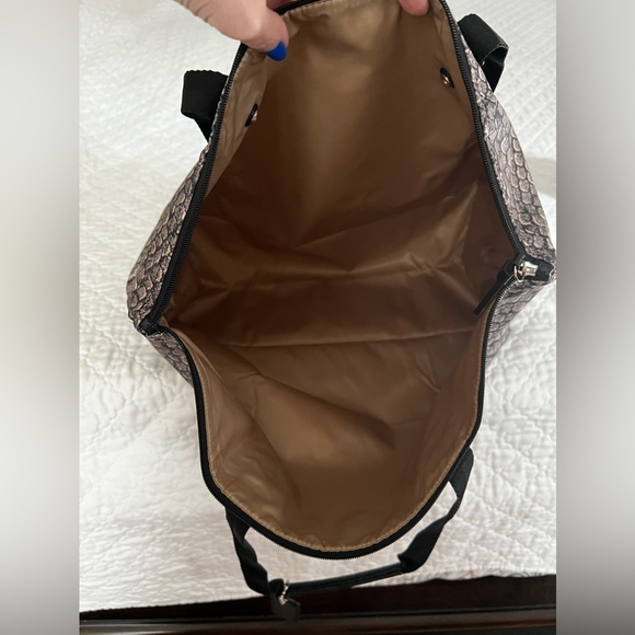 Coach-Ocelot Weekender Gunmetal Snake print Packable Totes/pouches (4) Piece Set - Picture 9 of 16